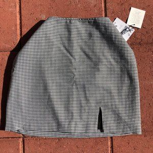 Black and white mini skirt